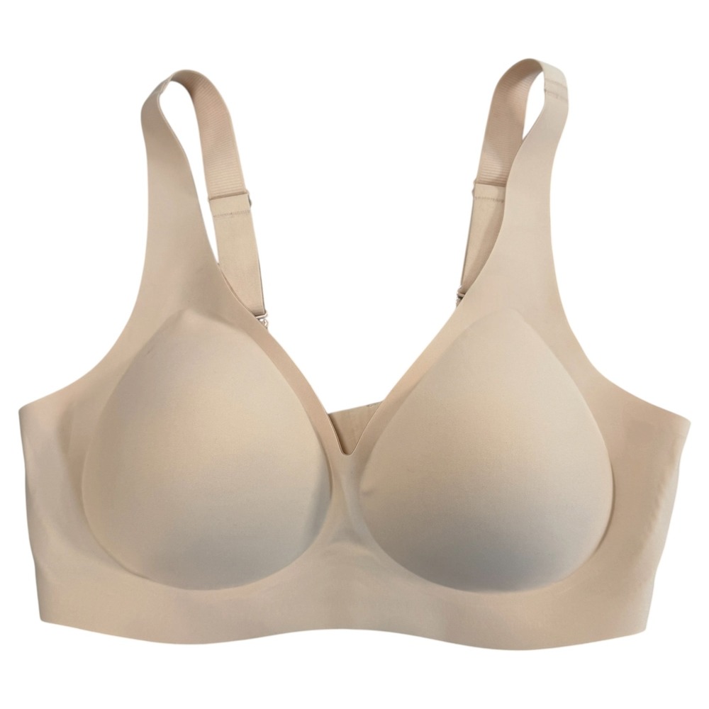 VertVie BLAIR Deep-V Wireless Bra Natural Lift Clean Seamless Beige Nude 38C NWT
